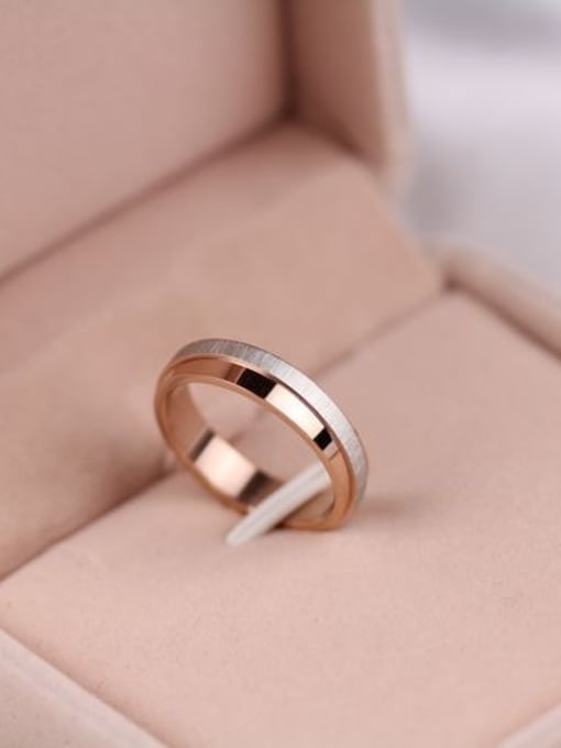 GROSE Two Color Plated Matt Simple Ring 0