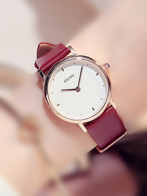 small size GUOU Brand Simple Mechanical Round Lovers Watch
