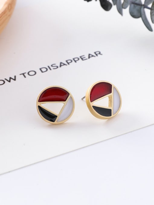 4#10426D Alloy With Gold Plated Trendy Geometric Stud Earrings