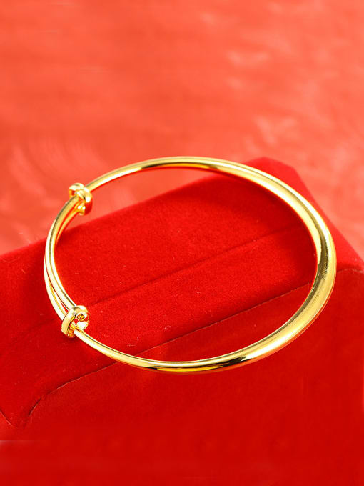 XP Copper Alloy 24K Gold Plated Smooth Women Bangle 1