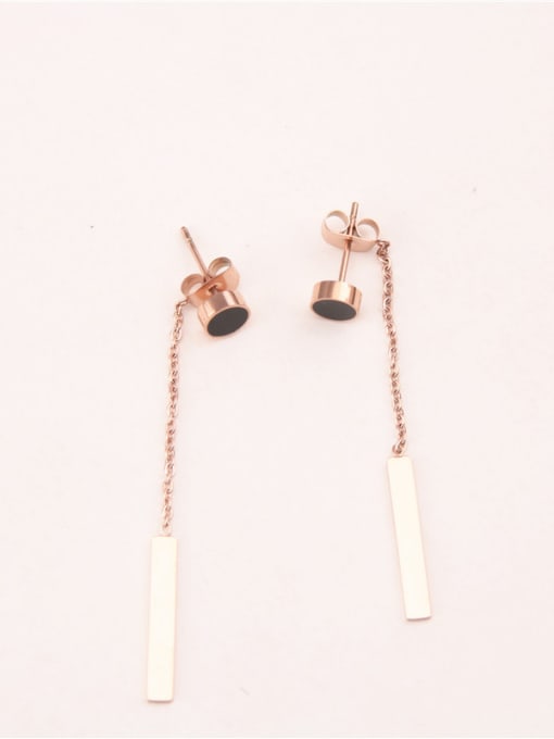 GROSE Geometric Shaped Tassel Drop Earrings 1