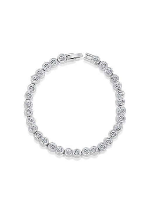 Platinum Fashion Round Shaped Austria Crystal Bracelet