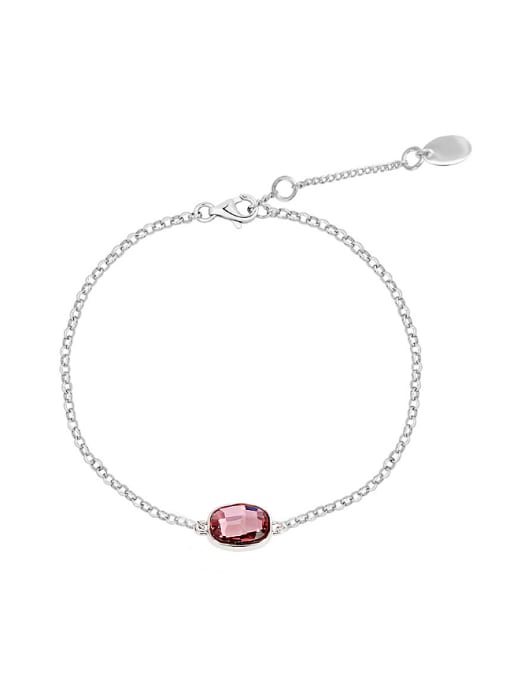 Platinum,pink 18K White Gold Crystal Bracelet