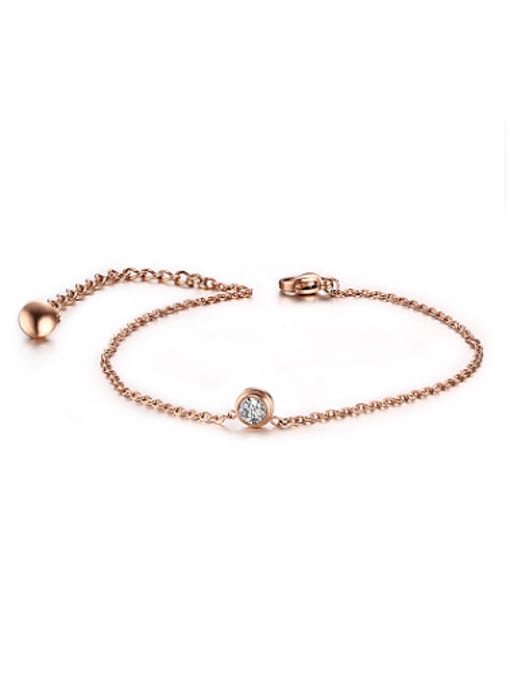 Rose Gold Exquisite Rose Gold Plated High Polished Titanium Foot Jewelry