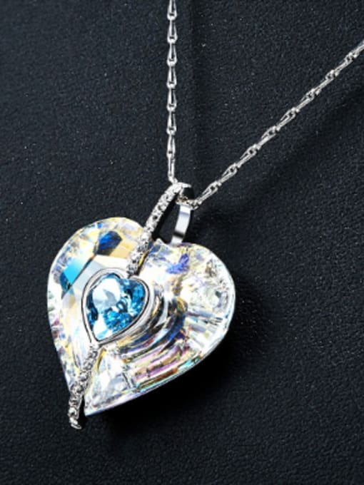 CEIDAI Fashion Heart shaped austrian Crystal Necklace 2