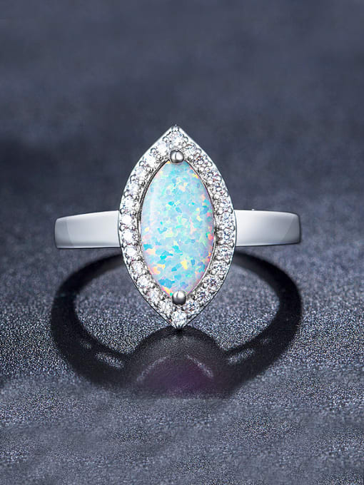 UNIENO Oval Opal Stone Engagement Ring 0
