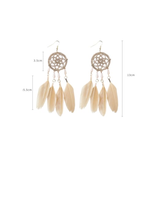 Girlhood Alloy With Gold Plated Bohemia Round Chandelier Earrings 2