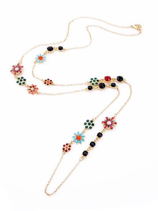 KM Colorful Simple Long Alloy Necklace 3