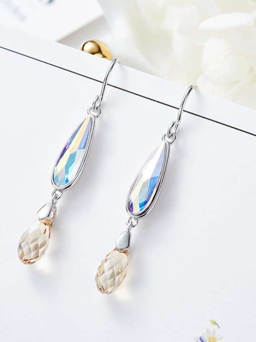 CEIDAI Fashion Shiny austrian Crystals Copper Earrings 2