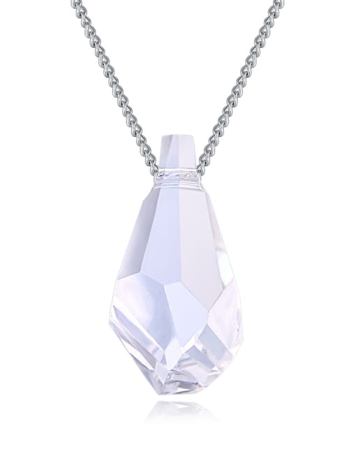 clear Simple Water Drop austrian Crystal Pendant Necklace