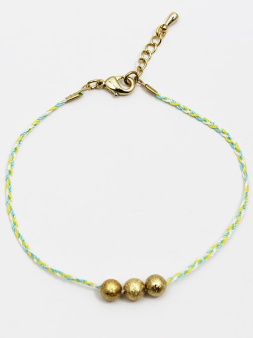 Lang Tony Handmade Adjustable Length Copper Beads Bracelet 0