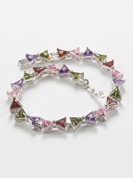 XP Fashion Colorful Triangle Zircon Bracelet 2