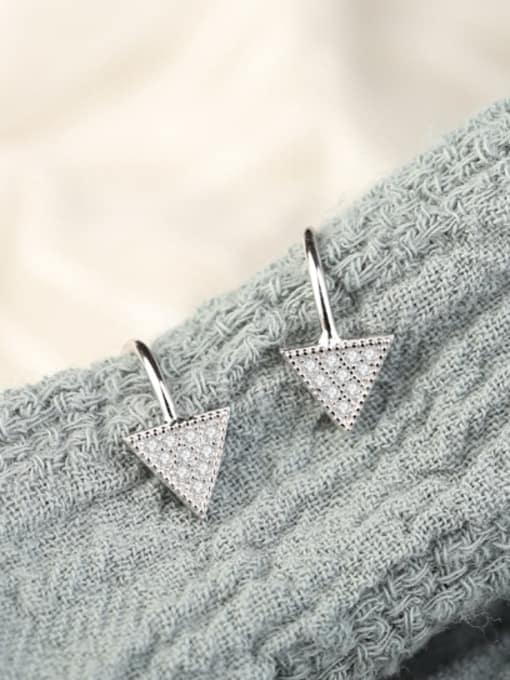 Peng Yuan Simple Triangle Zircon Clip On Earrings 2