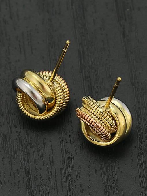 XP Copper Alloy Multi-Gold Plated Fashion Personalized Hollow stud Earring 2