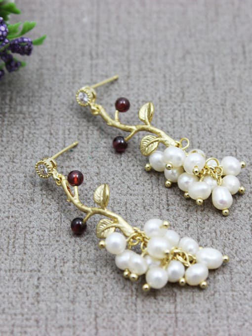 Lang Tony Women Grape Shaped Freshwater Pearl Earrings 1