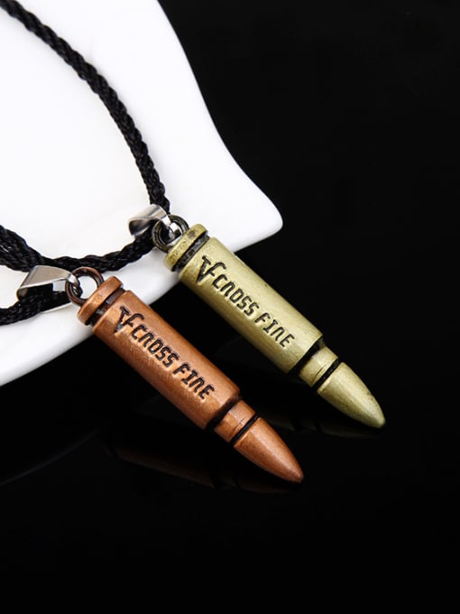 BSL Stainless Steel With Antique Copper Plated Vintage Bullet Necklaces 2