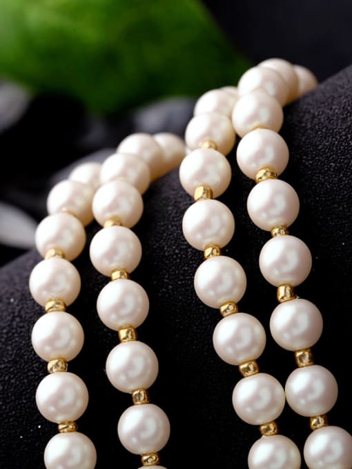 KM Double Layer Artificial Pearls Necklace 1