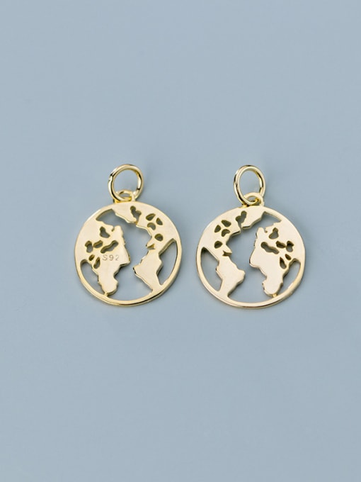 FAN 925 Sterling Silver With Hollow Simplistic Round Charms 2