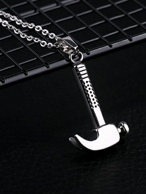 RANSSI Titanium Personalized Hammer Necklace 1