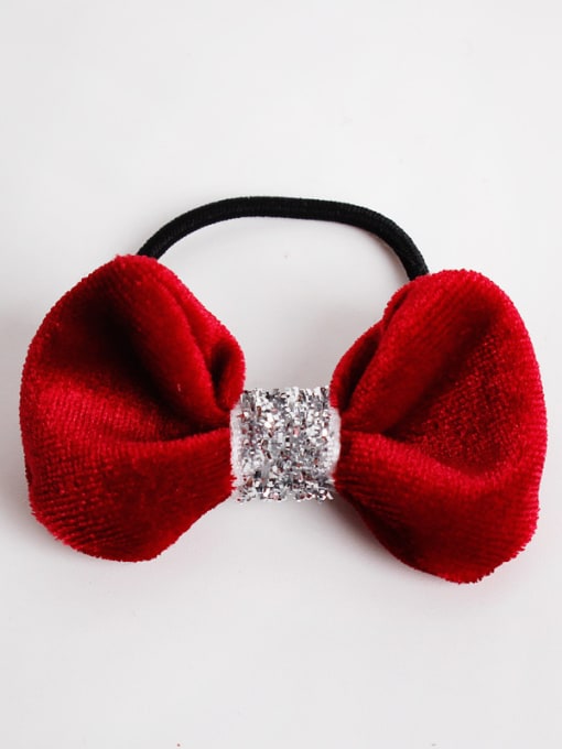 Red Wine Rope Kids' Bow Hair Accessories