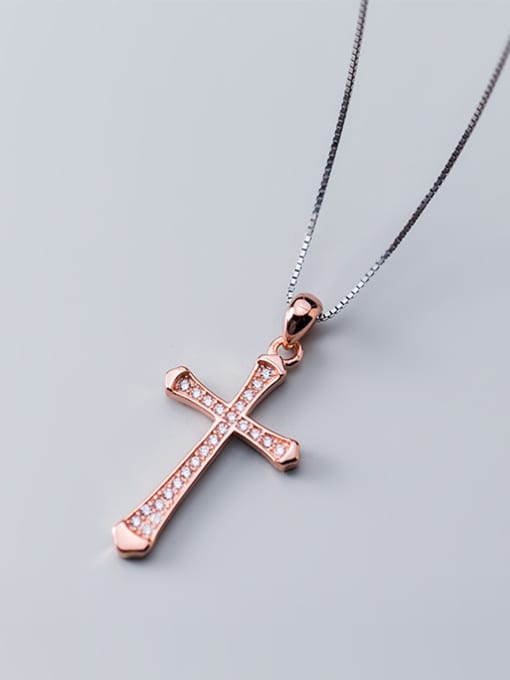 Rosh 925 Sterling Silver With Cubic Zirconia Fashion Cross Pendants 1