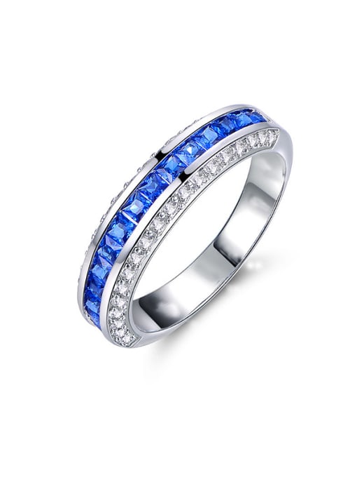UNIENO Blue Opal Stone Multistone ring