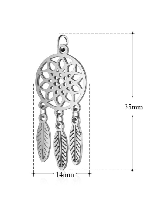 FTime Stainless Steel With Gold Plated Trendy Irregular Dreamcatcher Charms 3
