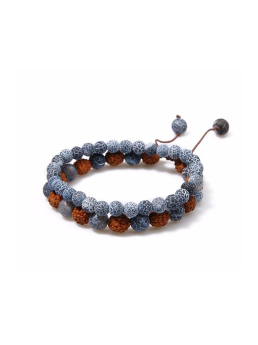 B6059-C Semi-precious Stones Double Layer Bracelet