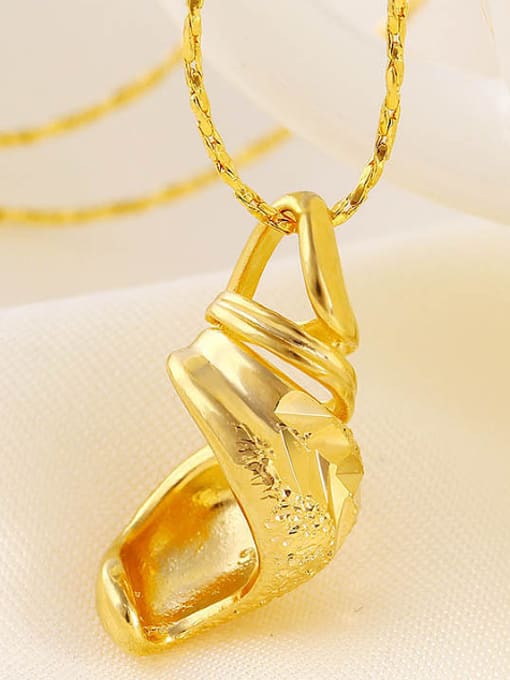XP Copper Alloy 24K Gold Plated Classical Creative Stamp Women Necklace 2