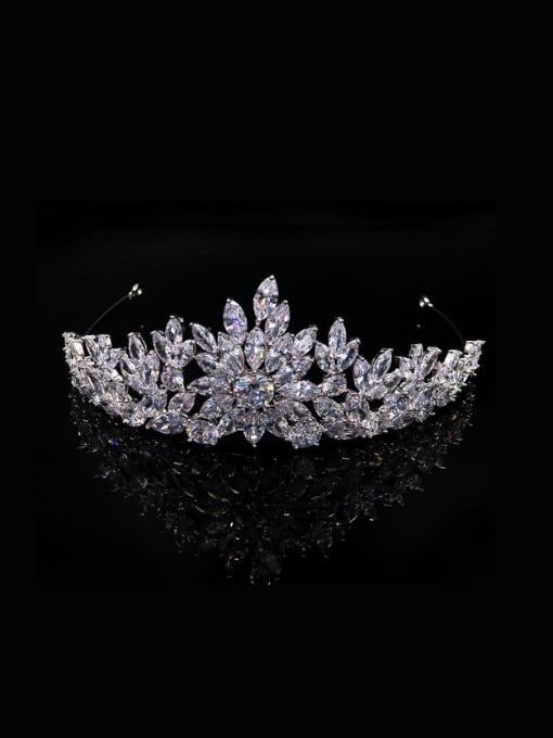 Cong Love Luxury Zircons Crown Shaped Noble Wedding Hair Accessories 0