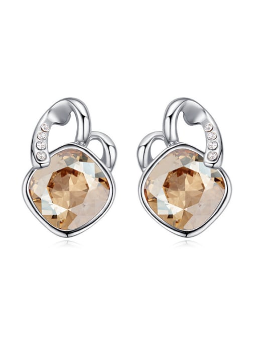 QIANZI Exquisite austrian Crystals Alloy Stud Earrings 3