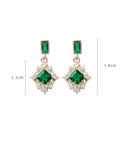 Girlhood Alloy With Gold Plated Delicate Geometric Drop Earrings 3