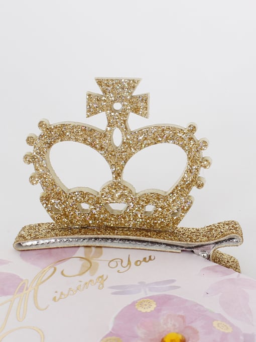 Flat Clip Gold Small Crown Hair clip