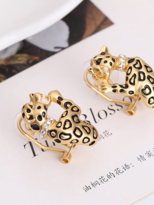 BESTIE Alloy Silver/Imitation-gold Plated Creative Leopard Two Pieces Jewelry Set 2