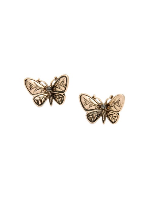KM Fresh and Lovely Butterfly Alloy Drop Earings 2