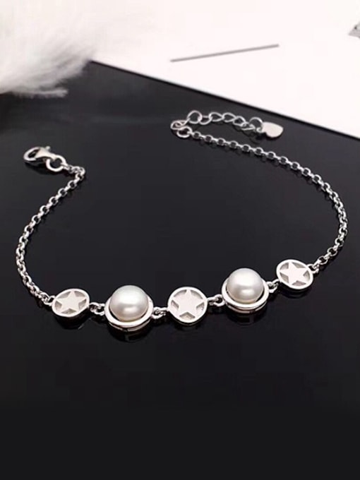 EVITA PERONI Fashion Freshwater Pearl Five-pointed Stars Bracelet