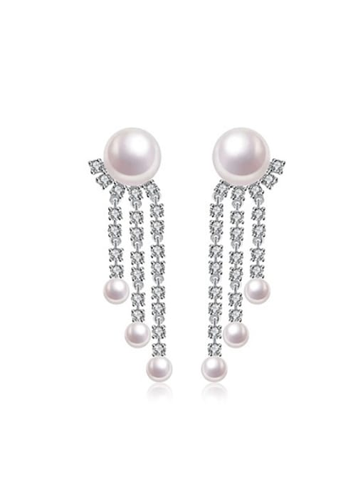 EVITA PERONI Freshwater Pearls Tassels drop earring 0