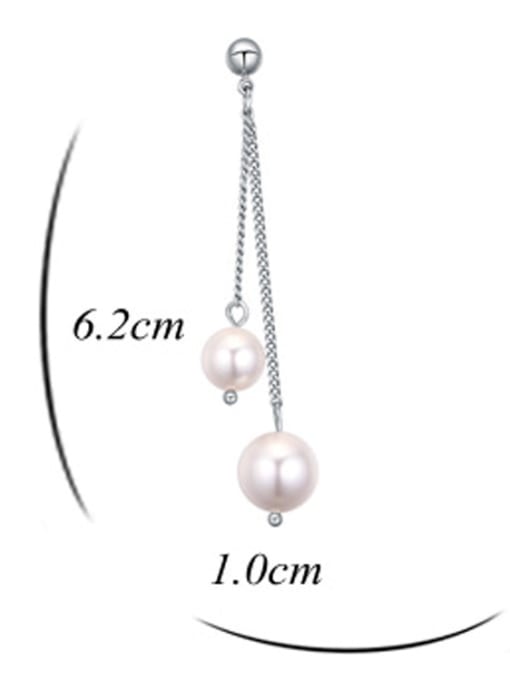 QIANZI Fashion Imitation Pearls Alloy Drop Earrings 2