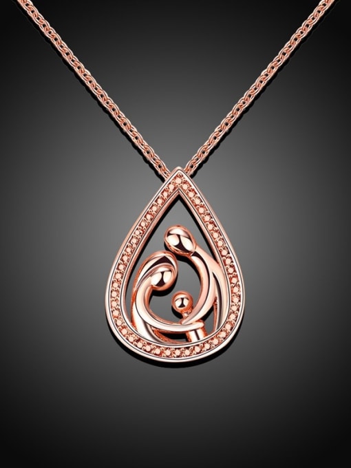 Rose Gold 18K Gold Plated Creative Water Drop Shaped Necklace