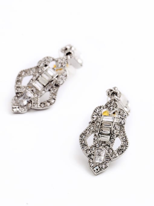 KM Luxury Rhinestones Alloy Drop Chandelier earring 2