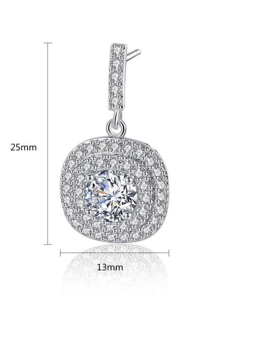 BLING SU Micro AAA zircon exquisite  Bling-bling earrings multiple colors available 2