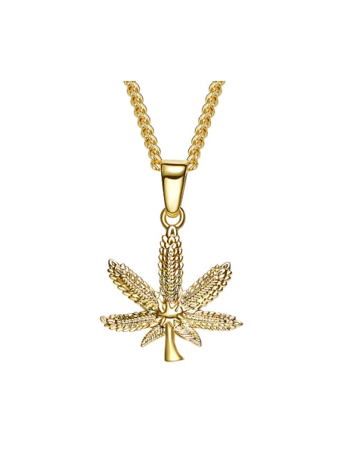 CEIDAI Personalized Maple Leaf Gold Plated Necklace 0