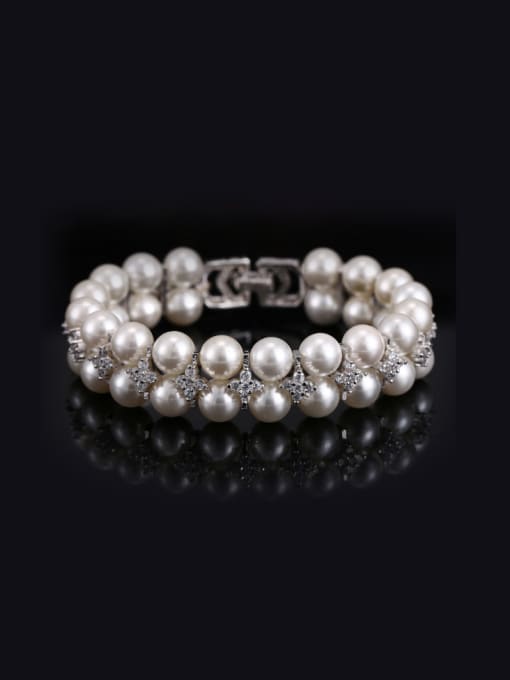 L.WIN Natural Pearls Double Layer Bracelet