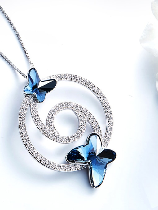 CEIDAI 2018 S925 Silver Butterfly-shaped Necklace 2