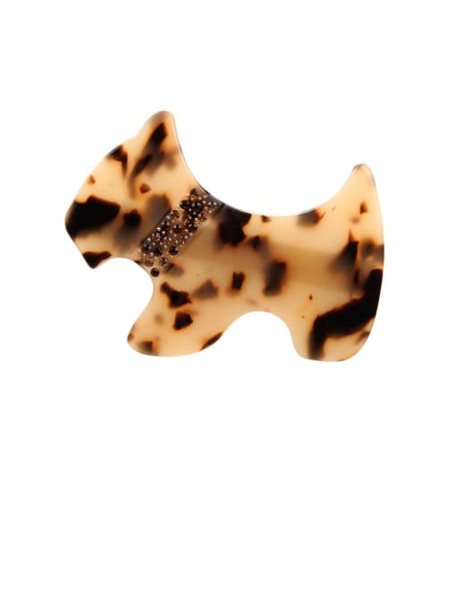 Rice tortoise shell Alloy With Cellulose Acetate Cute Dog Barrettes & Clips