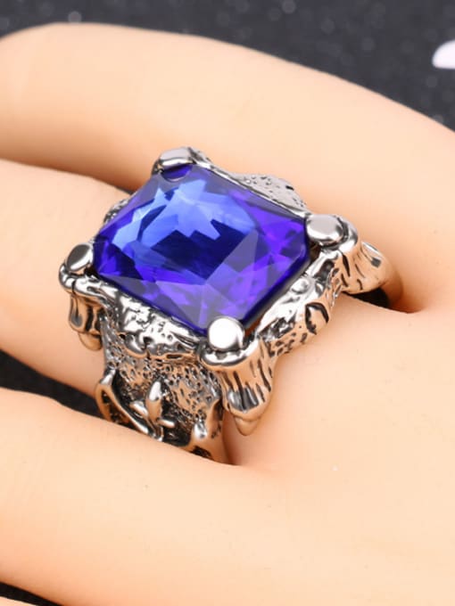 Gujin Exaggerated Retro style Stone Alloy Ring 1