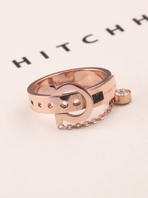 GROSE Creative Buckle Rose Gold Ring 1