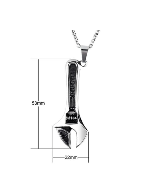 RANSSI Titanium Punk Spanner Necklace 2