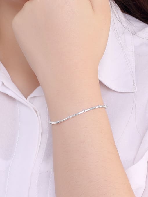 OUXI Simple Silver Plated Women Bracelet 1