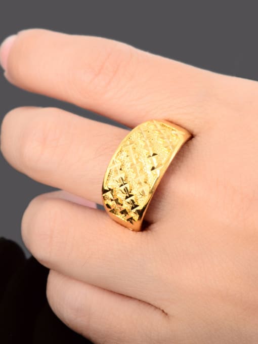 Yi Heng Da Men Fashion 24K Gold Plated Copper Geometric Ring 2